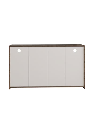 İnarch Dizayn Batı Led Işıklı Konsol Modern 4 Kapaklı Tv Konsolu - Tv Ünitesi Ceviz