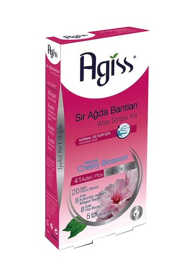 Agiss Cheery Blossom Normal Ciltler için Tüm Vücut Sir Ağda Bantları 41'li