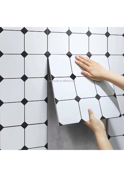 30cm X 30cm 10 Adet Yapışkanlı Karo Floor Pvc Panel Yer Zemin Kaplama Paneli Arkası Kauçuklu 3319 Çok Renkli
