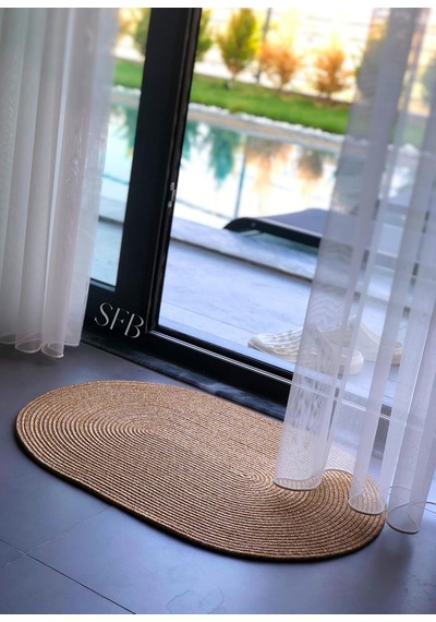 Sfb Home Textile Jüt Hasır İç Dış Ev Ofis Balkon Bahçe Dekoratif Kapı Önü Paspası Özel Yapım Elde Dokuma Hed Genel