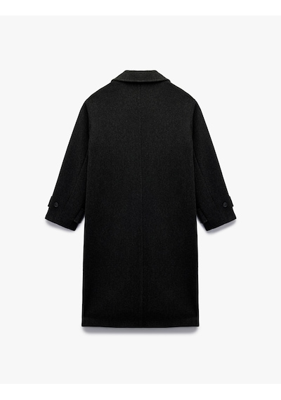 Koton Astarlı Düğmeli Kruvaze Uzun Kollu Oversize Kaşe Kaban Antrasit 6wak00058ew 939 Koton Astarlı Düğmeli Kruvaze Uzun Kollu Oversize Kaşe Kaban Antrasit 6wak00058ew 939