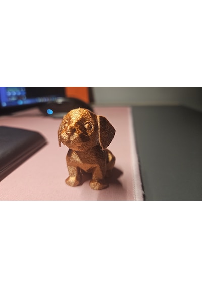 Mini Köpek Heykeli Şık Hediyelik Dekoratif Obje Figür 15 Cm