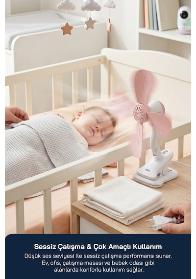 Sinbo Sf-7706 Klipsli Vantilatör 10w Taşınabilir Mini Fan Sessiz Masa Tipi Fan
