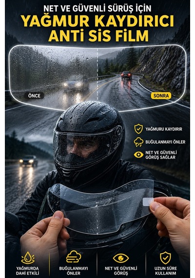 Şeffaf Motosiklet Kask Vizör Buğu Önleyici Film Yağmur Kaydırıcı Pinlock Tipi Koruyucu Lens
