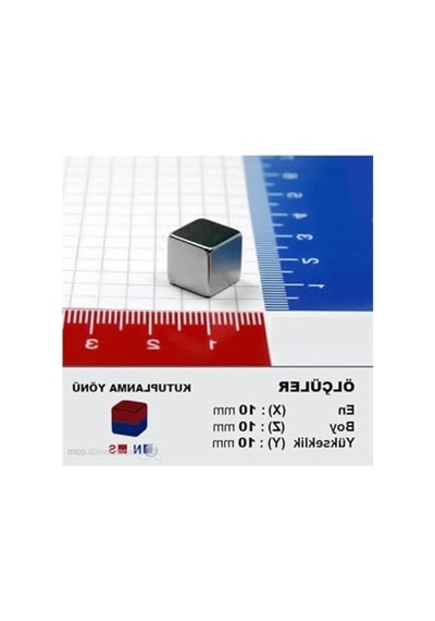 10 Adet 10x10 Mm Güçlü Neodyum Mıknatıs Seti