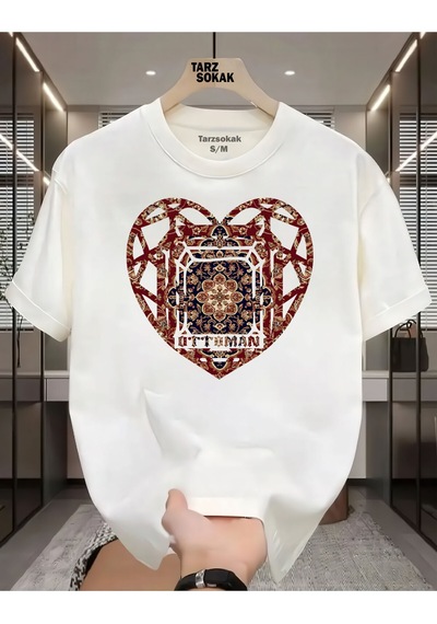 Flood Of Style Unisex Ottoman T-shirt Beyaz