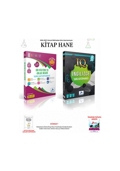 Paraf 8. Sınıf İngilizce, Din Kültürü Iq Soru 2 Kitap Seti