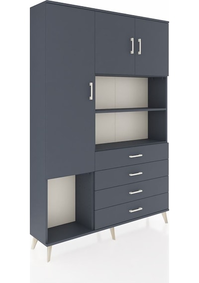 Arges Dolap 7 Raflı 4 Çekmeceli 3 Kapaklı 132x30x195 Antrasit-antrasit/antrasit Antrasıt/antrasıt Arges Dolap 7 Raflı 4 Çekmeceli 3 Kapaklı 132x30x195 Antrasit-antrasit/antrasit Antrasıt/antrasıt