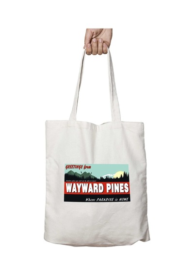 Art Hediye Where Paradise Is Home Wayward Pines İki Tarafı Kalıcı Baskılı Yıkanabilir Çanta Çok Renkli