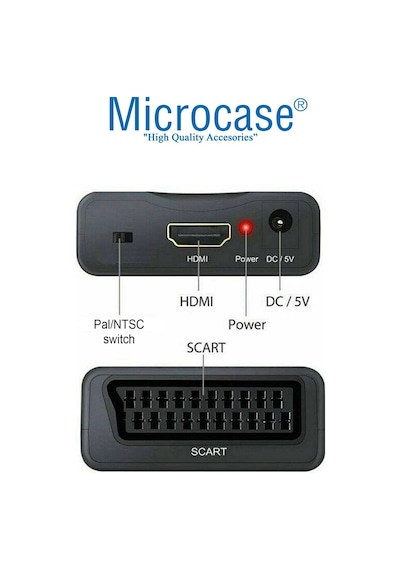 Microcase Hdmı To Scart Dönüştürücü Adaptör Siyah - Al2620