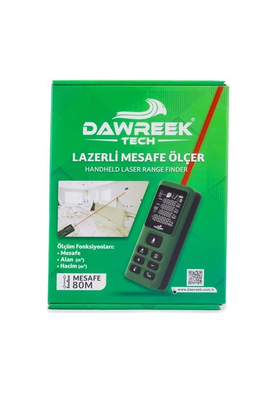 Dawreek Mesafe Ölçer E40 Green 80 Metre Dijital El Tipi Mesafe Ölçüm Cihazı