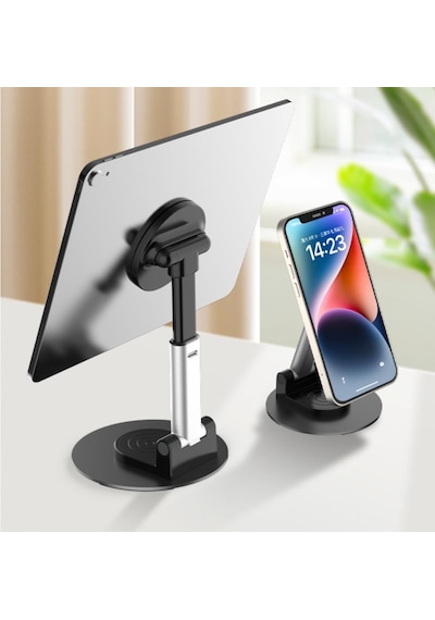 Profesyonel Manyetik Telefon Ve Tablet Standı - 360 Derece Hareketli Masaüstü Tutucu - Kompakt