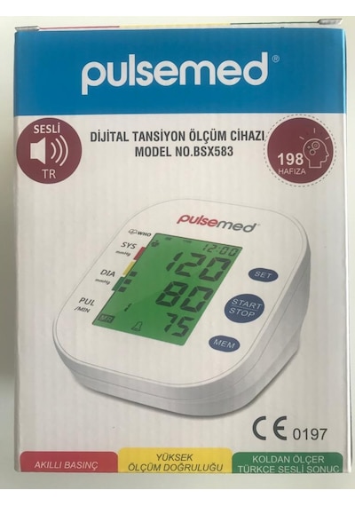 Pulsemed Konuşan Dijital Tansiyon Ölçüm Cihazı Bsx583