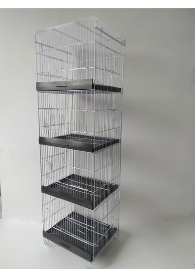 4 Katlı Üretim Kafesi Izgaralı Salma 40 x 32 x 131