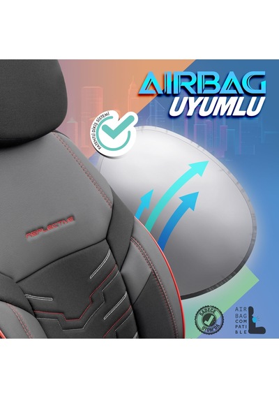 Otom Reflective Design Premium Stitch Tech Oto Koltuk Kılıfı 553158659