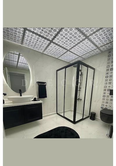 Diecor Led Döşenebilir Asma Tavan Uyumlu 60x60 Tavan Paneli Siyah 60 X 60 Model:xa293