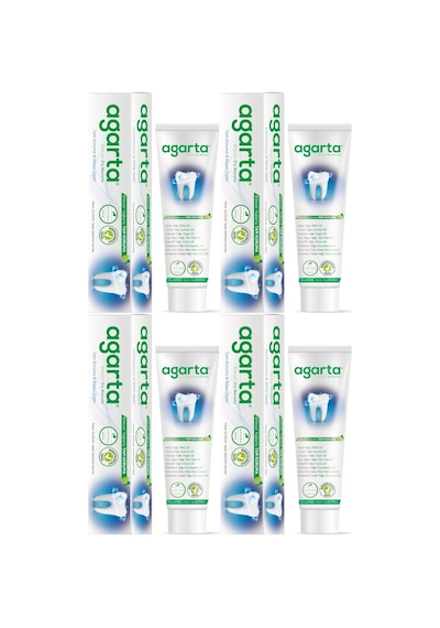 Agarta Doğal Diş Macunu 100ml Bitki Özlü 4 Lü Set Beyazlık