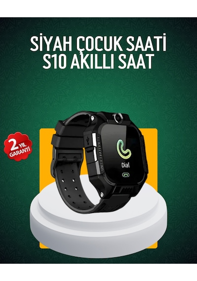S10 - 868 - Siyah Çocuk Takip Saati Güvenli Alan Uyarısı Ve - Muratech - Sesli Mesaj Dpas26