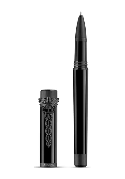Montegrappa Zero Caduceus Ultra Black Roller Kalem Iszecrıc Siyah