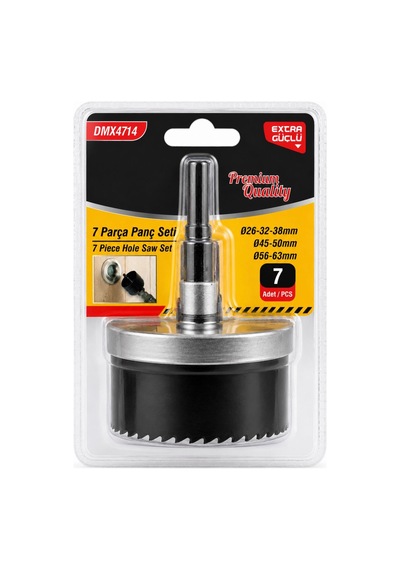 7 Parça Panç Testere Seti Ø26-32-38-45-50-56-63 Mm