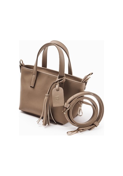 Molene Sütlü Kahve Püskül Detaylı Mini Tote Çanta