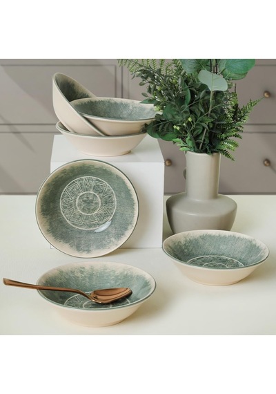Maya Hitit Yemek Tabağı 18 Cm 6 Adet - 20790 Çok Renkli