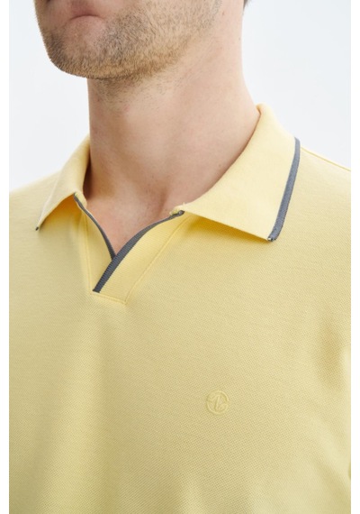 AR-MA Arma Erkek Regular Fit Basic % 100 Pamuk Pike Polo Yaka Tişört Y29374353802 Sarı