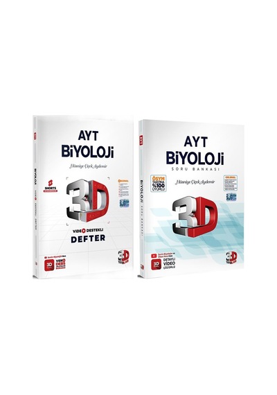 3d Ayt Biyoloji Defter Ve Soru Bankası Seti 2 Kitap