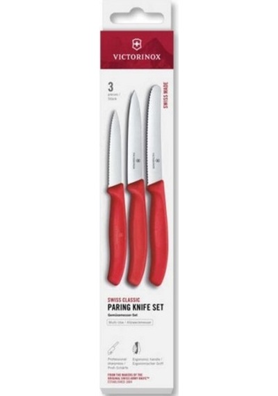Victorinox 6.7111.34c1 Swiss Classic 3lü Bıçak Set, Kırmızı Renkli
