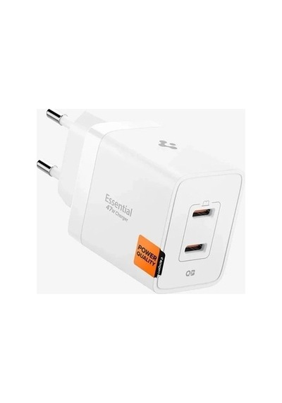 47w Usb-c 2 Portlu Mini Hızlı Şarj Aleti İle Isı Düşürücü