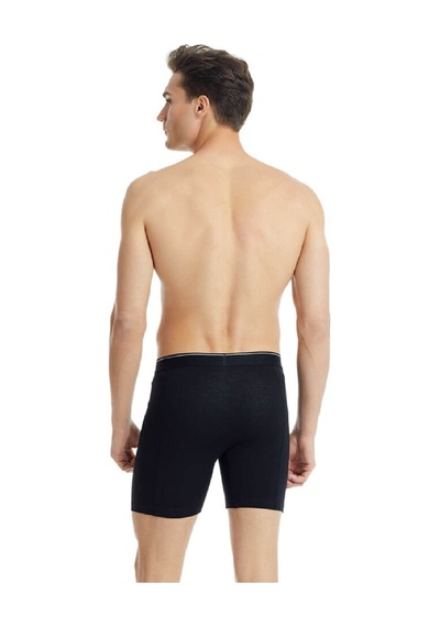 Blackspade 9216 Tender Cotton Erkek %92 Pamuk Uzun Retro Boxer Siyah