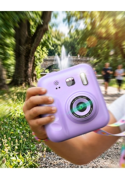 Çocuk Dijital Fotoğraf Makinesi Anında Baskı Ve 4 Rulo Kağıt 5 Kalem Standart