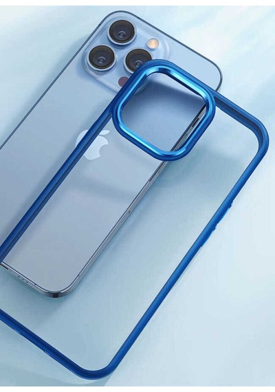 Apple Uyumlu iPhone 13 Pro Sys Krom Kılıf-kırmızı
