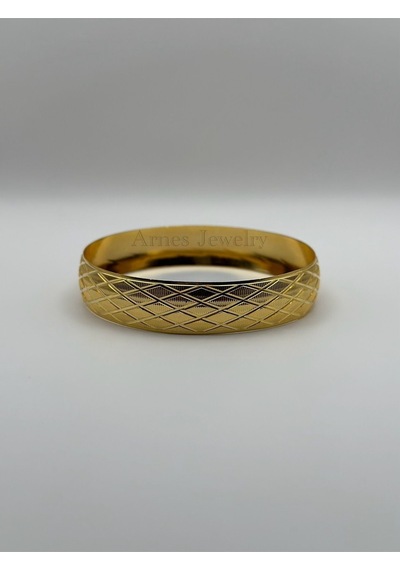 Arnes Jewelry Çelik Altın Kaplama Bilezik Ar51 Gold