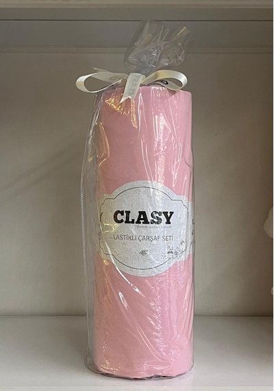 Clasy Minel Çift Kişilik Lastikli Çarşaf 180x200 Pembe Diğer