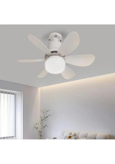 Büro Ev Ofis Hediyesi İçin 3mod Ayarlı Kumandalı Led Işık Avize Tavan Vantilatörü