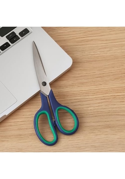 14 Cm Paslanmaz Çelik Makas Ergonomik Saplı, Keskin, Çok Amaçlı Kullanım