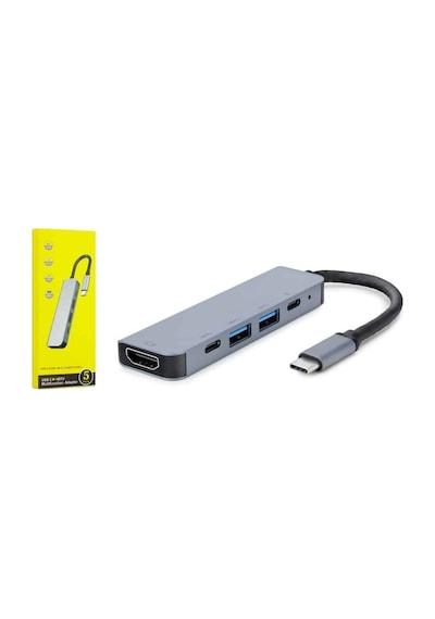 Macbook Pro/air Uyumlu Usb Type-c 8 In 1 Hub Dönüştürücü Çevirici Çoklayıcı Usb Hdmı Micro Sd 8 Girişli Çok Renkli