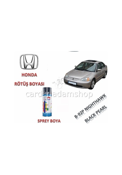 Honda Civic 2001-2005 Rötuş Boyası B-92P Nıghthawk Black Pearl (520384029)