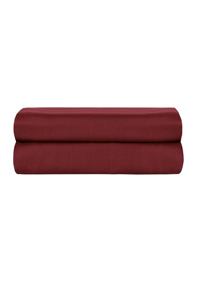 Linestyle King Size %100 Pamuk Saten Lastikli Çarşaf 200x200+35 Cm Bordo