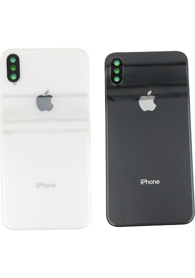 Apple Uyumlu iPhone Xs Kamera Camlı Arka Kapak Batarya Pil Kapağı