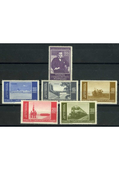 Cumhuriyetin 30.Yılı 1953 6 Pul Damgasız Tam Seri Asb-000403