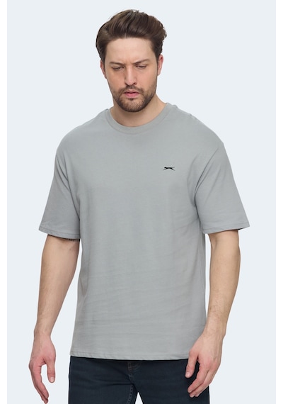Slazenger Vellamo Erkek Oversıze Gri Tişört Gri