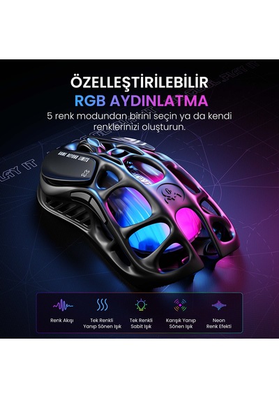 Gravastar Mercury V75 Lite Hall Effect, Rapid Trigger 8.000 Hz Kablolu Manyetik Klavye + M2 26.000 D Optik