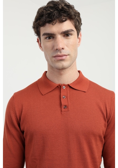 Dufy Erkek Regular Fit Polo Yaka Kiremit Triko-19503