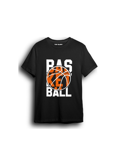 Top Glory Victory Basketbol Baskılı Özel Tasarım Tişört Basketball T-shirt Baskll2005 Siyah