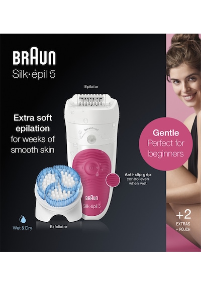 Braun Silk-épil 5 5511 Sensosmart, Kablosuz, Islak&kuru, 2 Ek Par