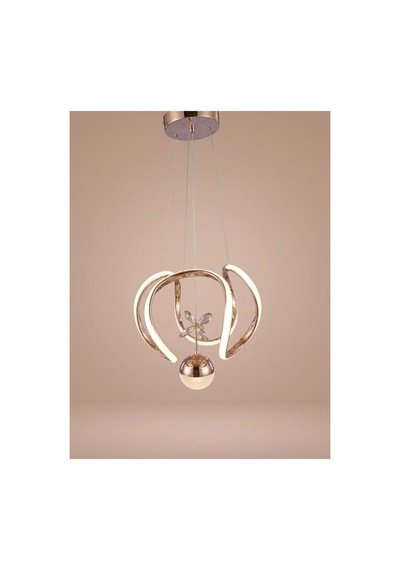 H-acraft Modern Sarkıt Toplu Kelebekli Gold Led Avize Altın