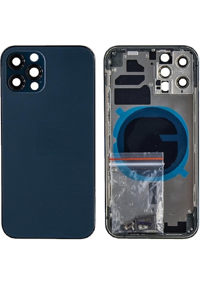 Apple Uyumlu iPhone 12 Pro Max İle Boş Kasa Mavi