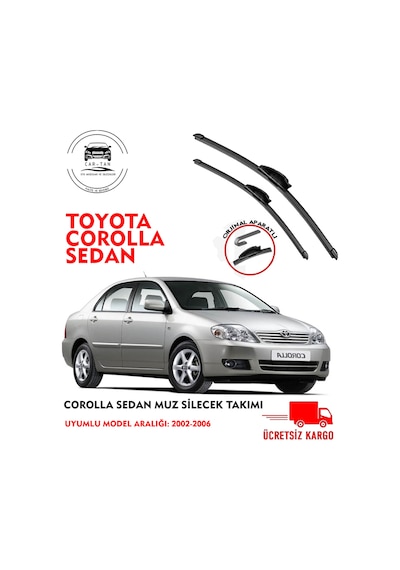 Toyota Corolla Uyumlu Silecek Seti Araca Özel  Aparat (2002-2006)